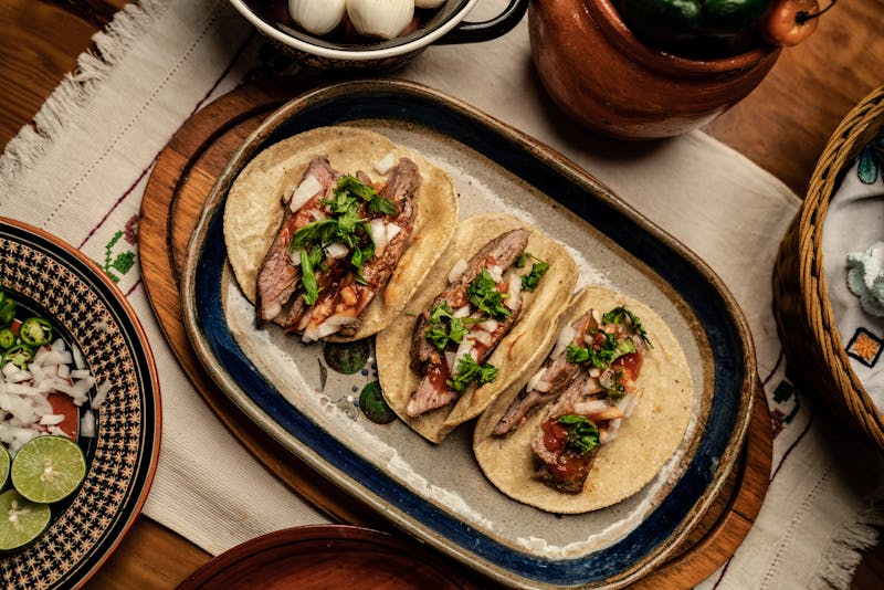Fresh grilled tacos served at Cafe Rio Mesa